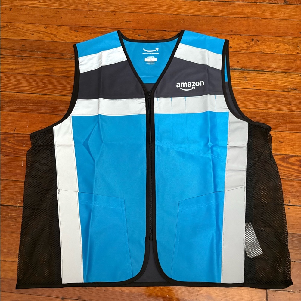 Amazon High Visibility Blue and Black Vest